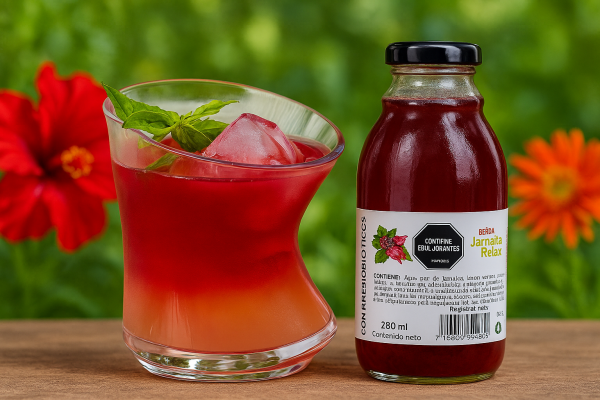 LIMONADA DE FLOR DE JAMAICA,HIERBABUENA,CIDRÓN, SEMILLAS DE CHÍA CON PREBIÓTICOS 280ml - Imagen 2