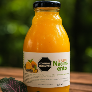 LIMONADA DE NARANJA,ZANAHORIA,CURCÚMA, PIMIENTA NEGRA,SEMILLAS DE CHÍA CON PREBIÓTICOS 280ml